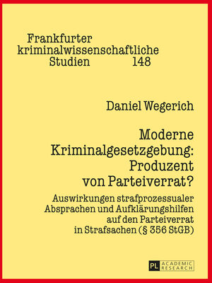cover image of Moderne Kriminalgesetzgebung